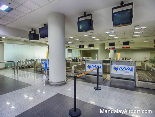 Check-in Counters at Mandalay Airport