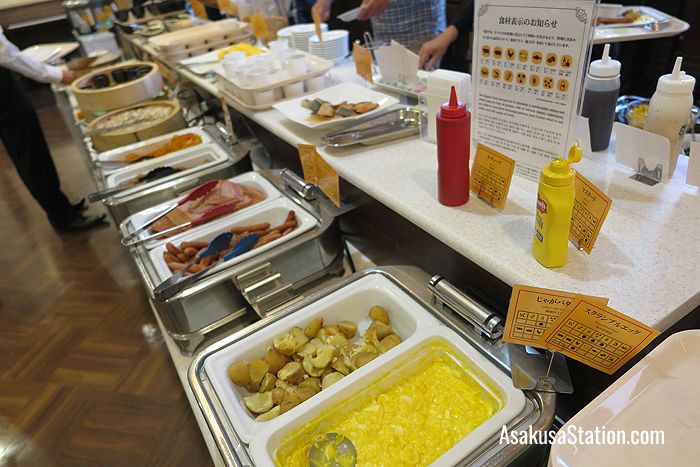 The breakfast buffet