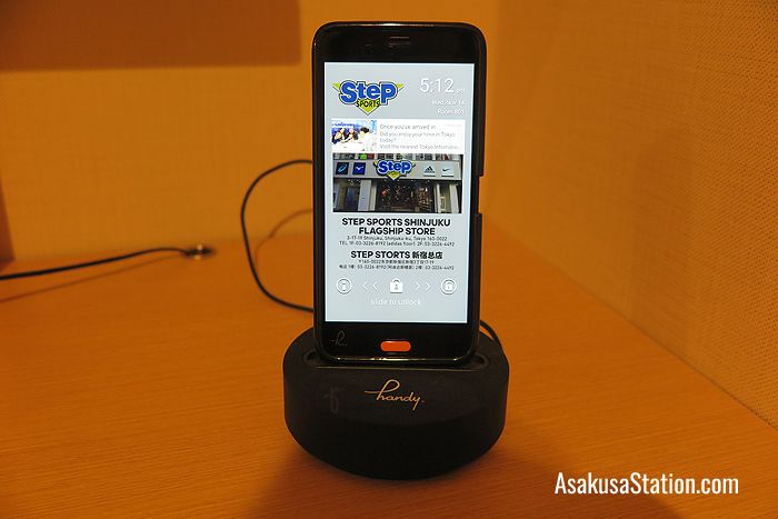 The Handy smart phone is free for guests to use during their stay