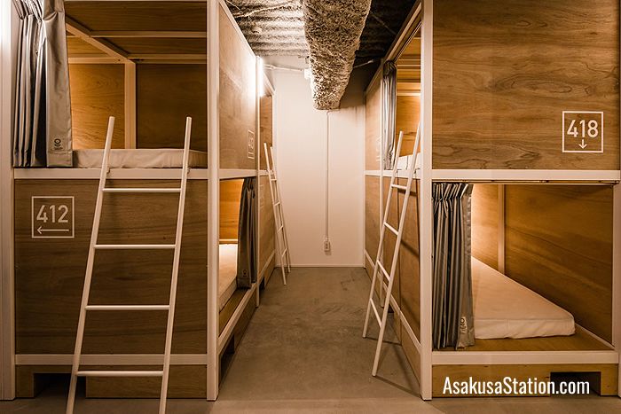 Dormitory with bunk beds
