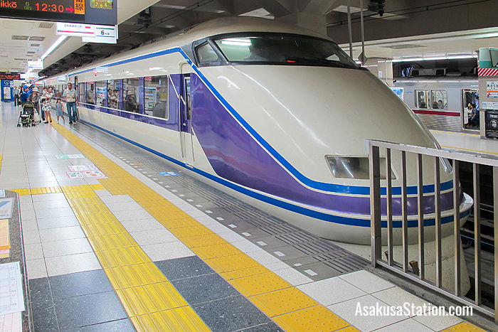 A Limited Express Spacia Kegon bound for Nikko at Tobu Asakusa Station