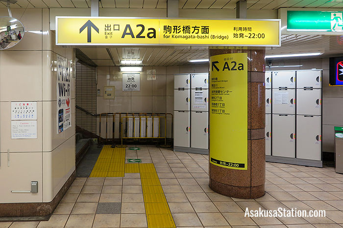 Exit A2a closes at 22.00