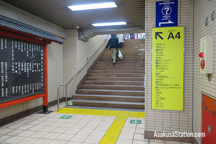 Exit A4 is closer to the tourist sites