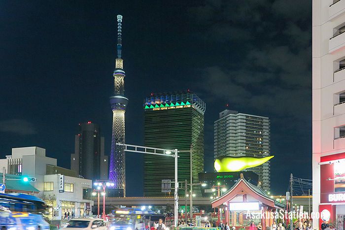 The famous view at night