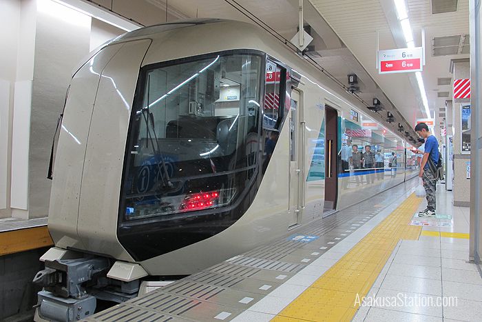 The Skytree Liner at Platform 4 Tobu Asakusa Station