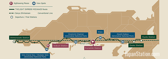 The outbound southern route