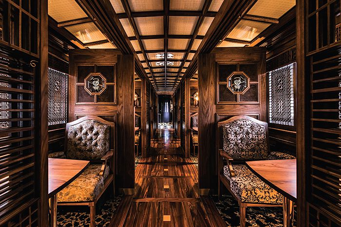 The interior of the second carriage