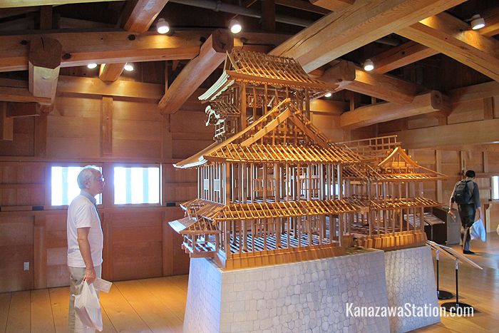A scale model of the original structure. Models like this were used by carpenters to plan the reconstruction process