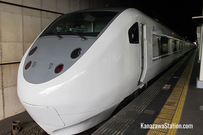 The Limited Express Shirasagi at Kanazawa Station