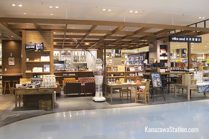 On the 5th floor you can buy a book or magazine and then curl up on these comfy café sofas