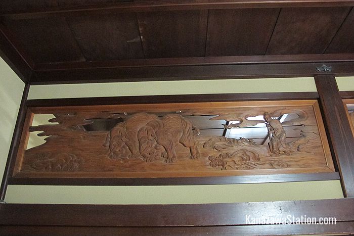 Ranma are carved wooden transoms above sliding doors. The spaces in the carving allow air to flow into the room even when the doors are closed