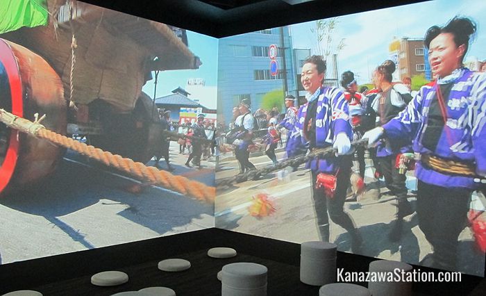 This room immerses you in the sights and sounds of a local festival