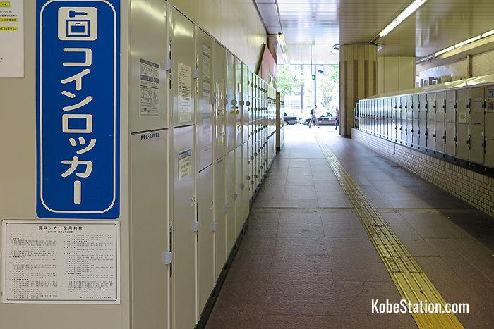 Key lockers by the Port Liner escalators