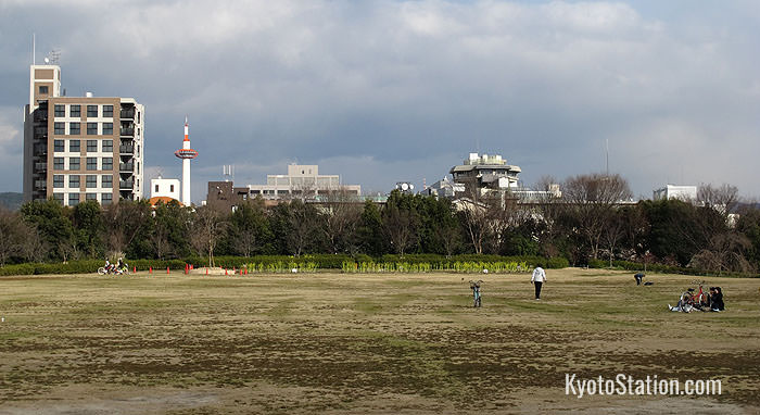 The park’s popular grassy field