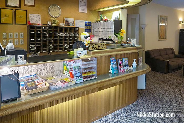 The reception desk