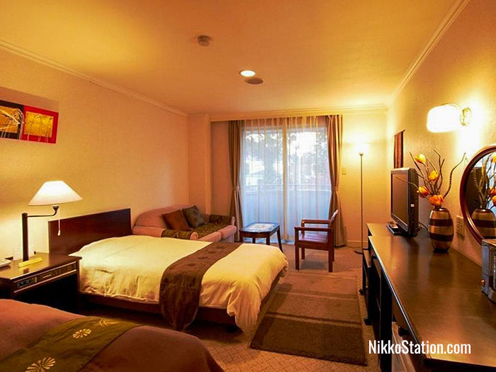 A Deluxe Twin Room at the Hotel Natural Garden Nikko