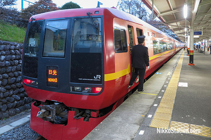 The Limited Express Nikko at Tobu Nikko Station