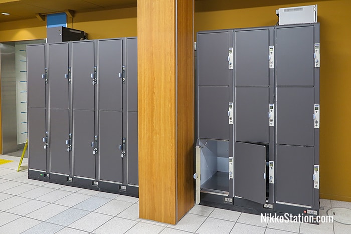 Lockers inside Kinugawa Onsen Station