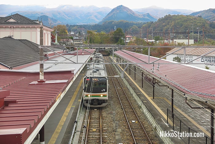 The view from the station footbridge