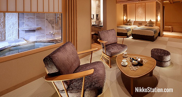 Western-style room with a private hot-spring bath