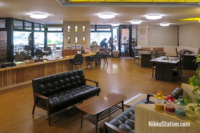 The café interior