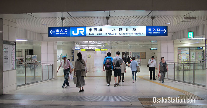 The entrance to Kitashinchi Station