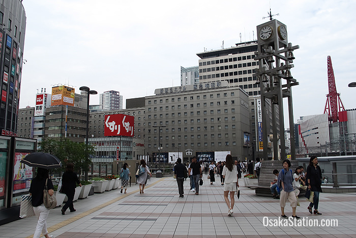 The Carillon Clock and a view of Hankyu Osaka-Umeda Station