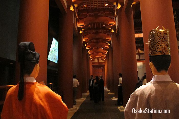 A reconstructed palace hallway