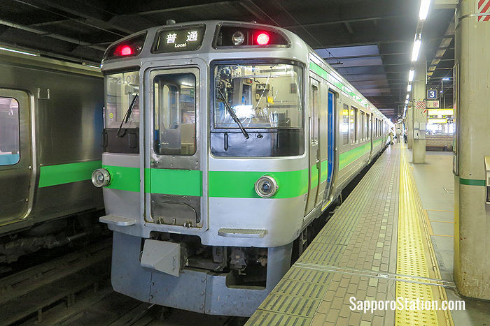 A Local train bound for Tomakomai at Sapporo Station