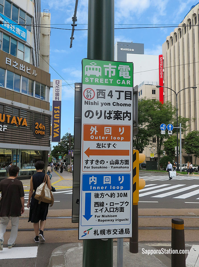 Signs tell you which loop you are on