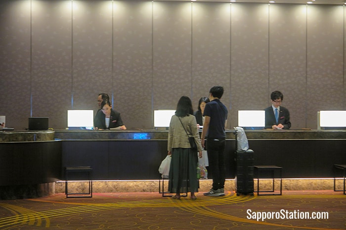 The hotel reception