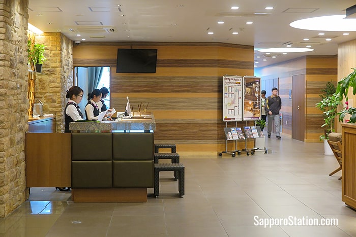 The hotel reception