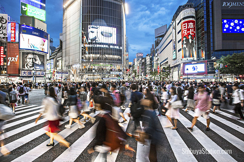 Tokyo’s answer to Times Square, Shibuya Crossing teems with thousands of people every day