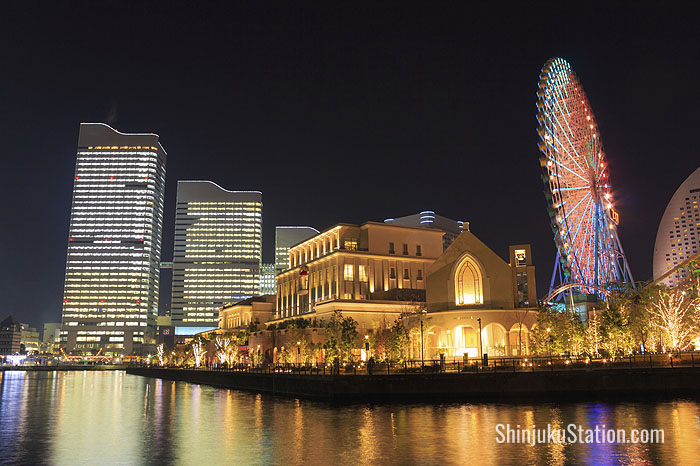 Yokohama Minatomirai area at night