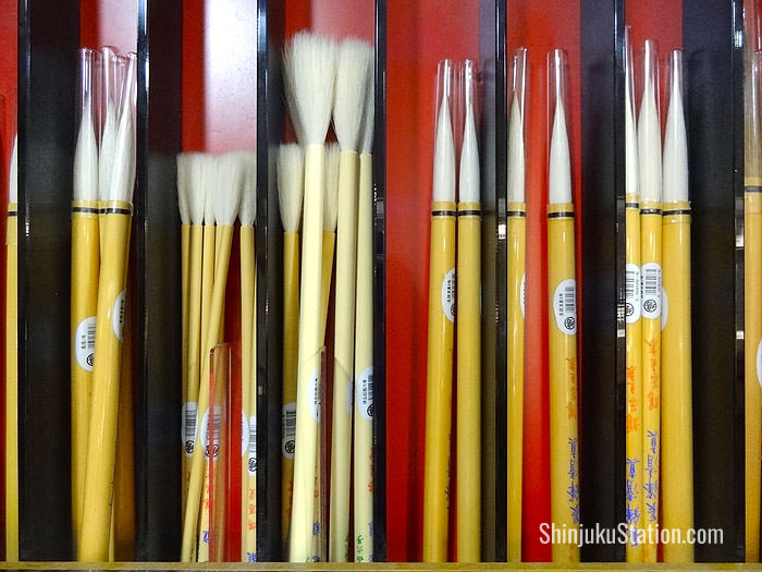 Traditional ink brushes for calligraphy