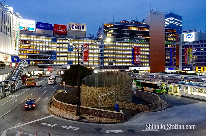 Department stores on the west side of Shinjuku Station