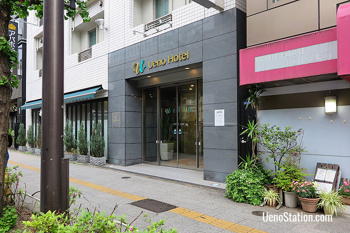 The entrance to Ueno Hotel