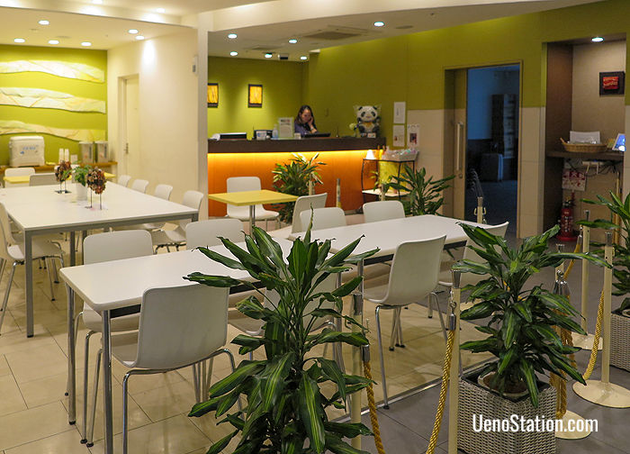 The lobby and reception area