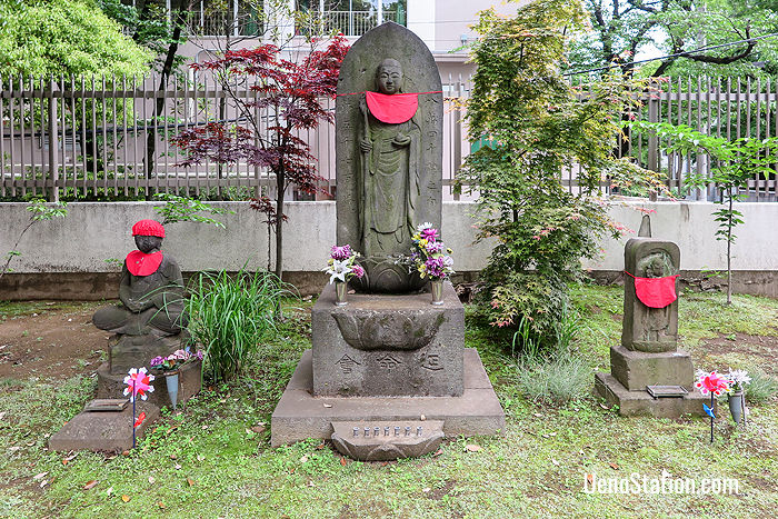 A statue of Jizo; the Buddhist patron deity of children and travelers
