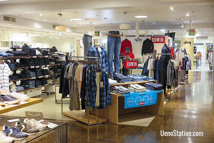Edwin: casual wear for men on the 6th floor