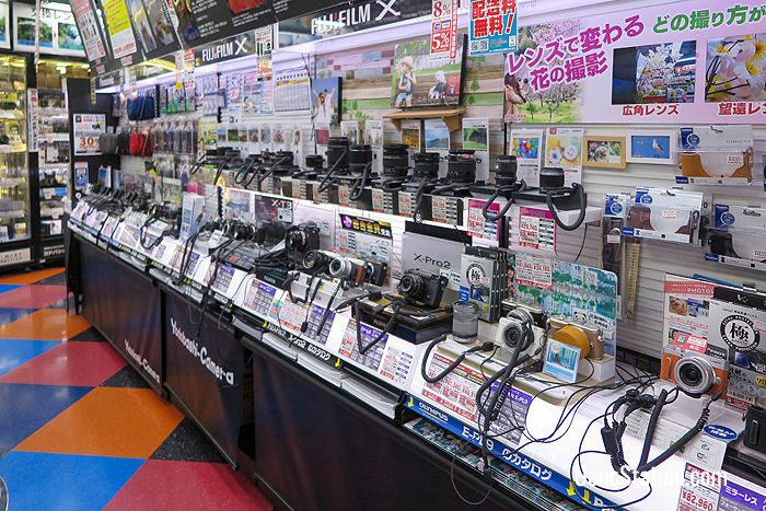 Cameras on display on the 1st floor