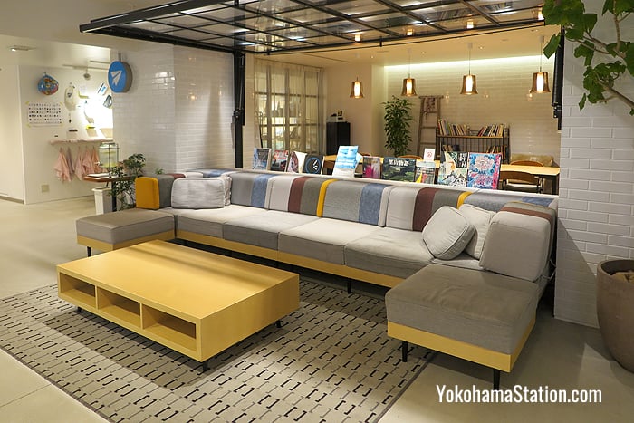 A common seating area on the 1st floor