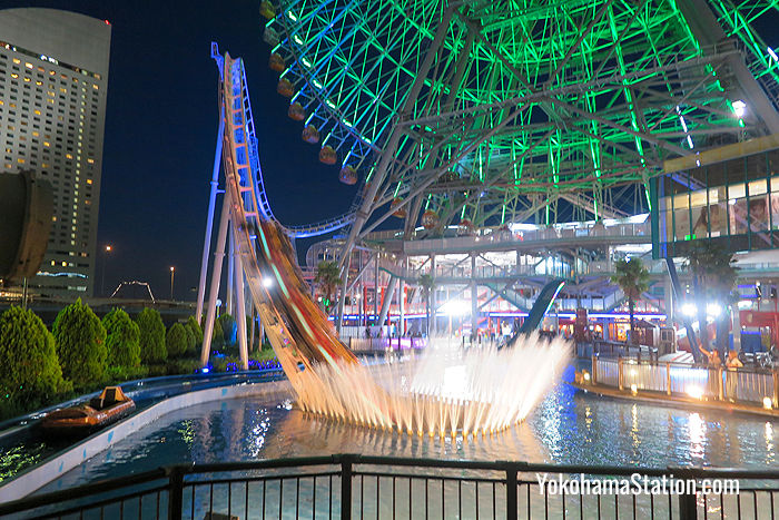 The coaster vanishes in a gigantic splash