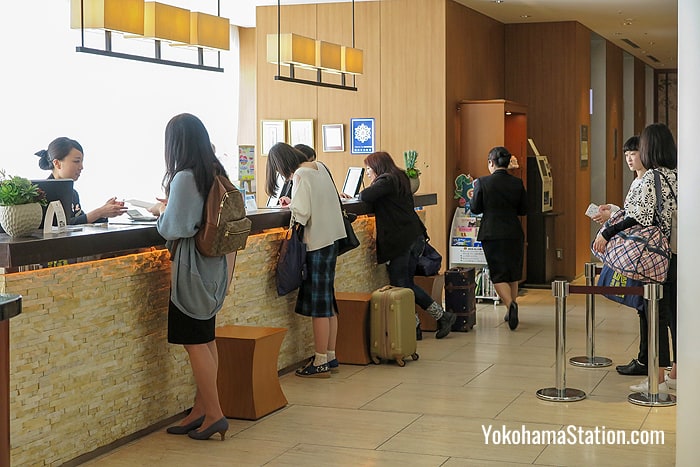 The hotel reception